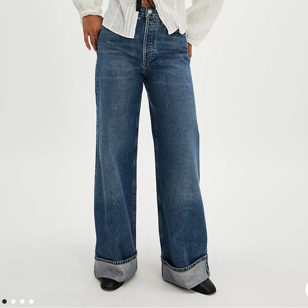 High Rise Blue Jeans